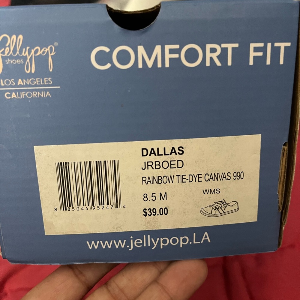 Jellypop Blue and Yellow Sneakers Vibrant Tie-Dye Canvas - Picture 5 of 5